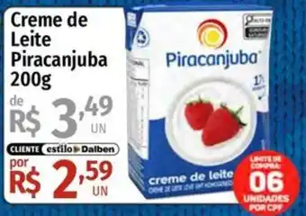 Supermercado Dalben Creme de leite piracanjuba oferta