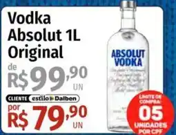Supermercado Dalben Vodka absolut 1l original oferta