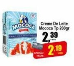 Higa's Supermercado Creme de leite Mococa tp 200g oferta