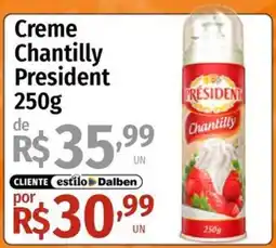 Supermercado Dalben Creme chantilly president oferta