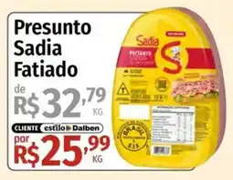 Supermercado Dalben Presunto Sadia Fatiado oferta