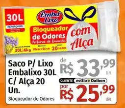 Supermercado Dalben Saco P/ Lixo Embalixo 30L C/ Alça oferta