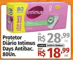 Supermercado Dalben Protetor Diário Intimus Days Antibac. oferta