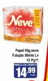Papel Hig. Neve F.Dupla 30mts lv12 pg11