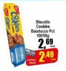Higa's Supermercado Biscoito Cookies Bauducco pct 100g/96g oferta
