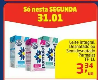 Tenda Atacado Leite integral, desnatado ou semidesnatado parmalat 1l oferta