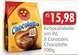 Epa Achocolatado em Pó 3 Corações Chocolatto oferta