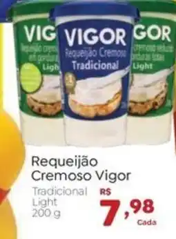 Novo Atacarejo Requeijão Cremoso Vigor Tradicional Light oferta