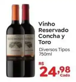 Novo Atacarejo Vinho reservado concha y toro diversos tipos oferta