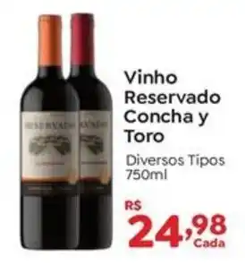 Novo Atacarejo Vinho reservado concha y toro diversos tipos oferta