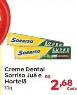 Novo Atacarejo Creme Dental Sorriso Juá e Hortelã oferta