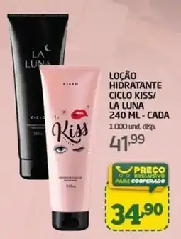 Cooper Loção hidratante ciclo kiss/ la luna oferta