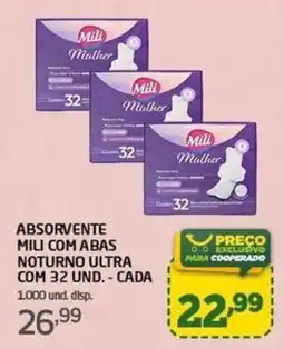 Cooper Absorvente mili com abas noturno ultra oferta