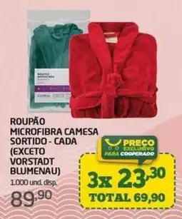 Cooper Roupão microfibra camesa sortido - cada oferta