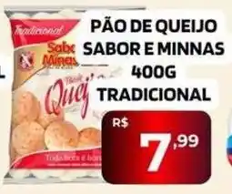 Safra Supermercados Pão de queijo sabor e minnas tradicional oferta