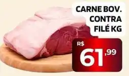 Safra Supermercados carne bov. contra filé kg oferta