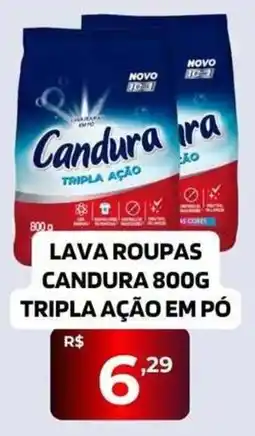 Safra Supermercados Lava roupas candura 800g tripla ação em pó oferta