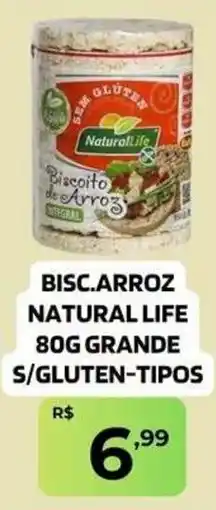 Safra Supermercados Biscoito de arroz natural life oferta