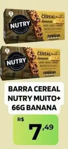 Safra Supermercados Barra cereal nutry muito+ 66g banana oferta