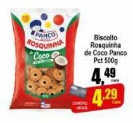 Higa's Supermercado Biscoito Rosquinha de Coco Panco pct 500g oferta