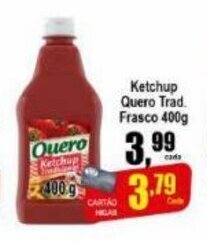 Higa's Supermercado Ketchup Quero Trad. Frasco 400g oferta