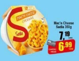 Higa's Supermercado Mac'n Cheese Sadia 350g oferta