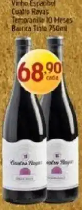 Supermercados Guanabara Vinho Espanhol Quatro Raças oferta