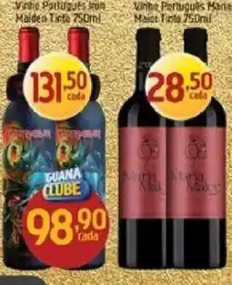 Supermercados Guanabara vinho português iron maide tinto oferta