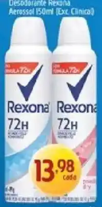 Supermercados Guanabara Desodorante rexona aerosol 150ml oferta