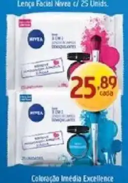 Supermercados Guanabara Lencol facial nivea c/ 25 unids. oferta