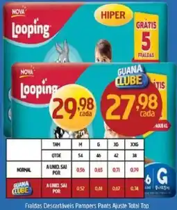 Supermercados Guanabara Fraldas descartáveis pampers pants ajuste total top oferta
