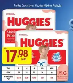 Supermercados Guanabara Fraldas descartáveis huggies máxima proteção oferta