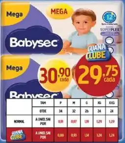 Supermercados Guanabara Babysec mega oferta
