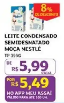 Assaí Atacadista Leite condensado semidesnatado moça nestlé oferta