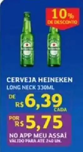 Assaí Atacadista Cerveja heineken long neck oferta