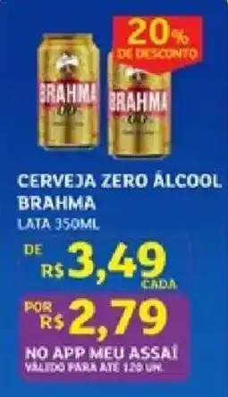 Assaí Atacadista Cerveja zero álcool brahma oferta