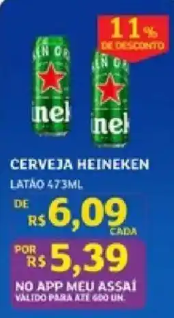 Assaí Atacadista Cerveja heineken oferta