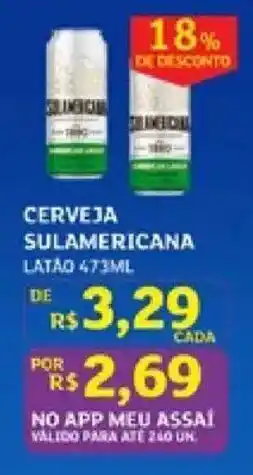 Assaí Atacadista Cerveja sulamericana oferta