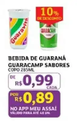 Assaí Atacadista Bebida de guaraná guaracamp sabores oferta