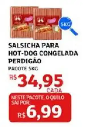 Assaí Atacadista Salsicha para hot-dog congelada perdigão oferta