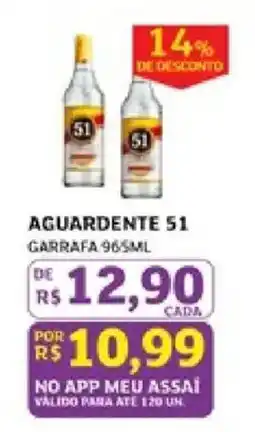 Assaí Atacadista Aguardente 51 oferta