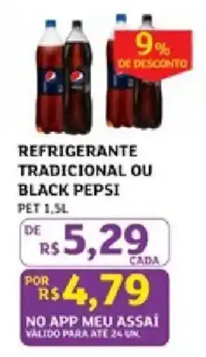 Assaí Atacadista Refrigerante tradicional ou black pepsi oferta