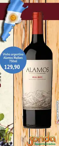 Sonda Vinho argentino Alamos Malbec oferta