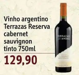 Sonda Vinho argentino terrazas reserva cabernet sauvignon tinto oferta