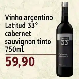 Sonda Vinho argentino latitud 33° cabernet sauvignon tinto oferta