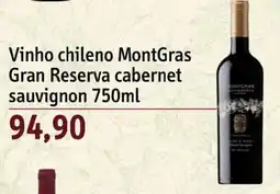 Sonda Vinho chileno montgras gran reserva cabernet sauvignon oferta