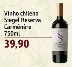Sonda Vinho chileno siegel reserva carménère oferta