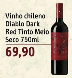 Sonda Vinho chileno Diablo Dark Red Tinto Meio Seco oferta