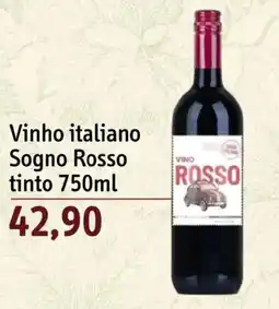 Sonda Vinho italiano Sogno Rosso tinto oferta