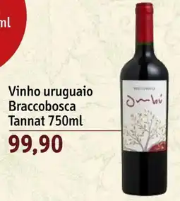 Sonda Vinho uruguaio Braccobosca Tannat oferta